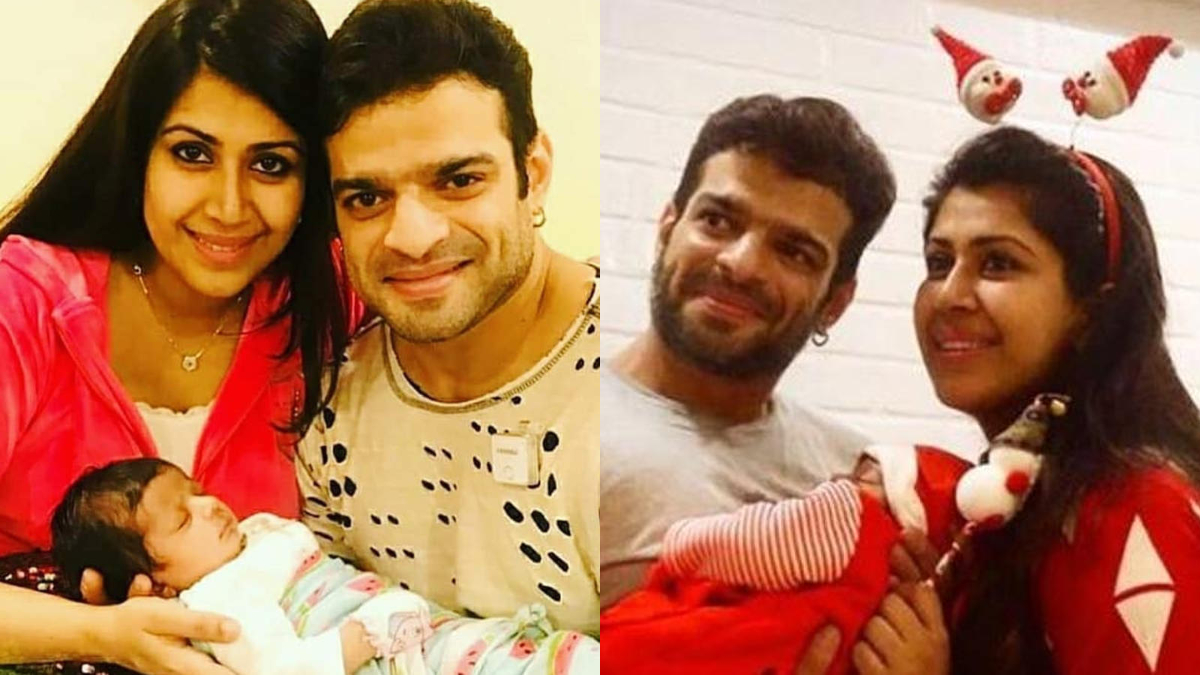Karan Patel with daughter and wife
