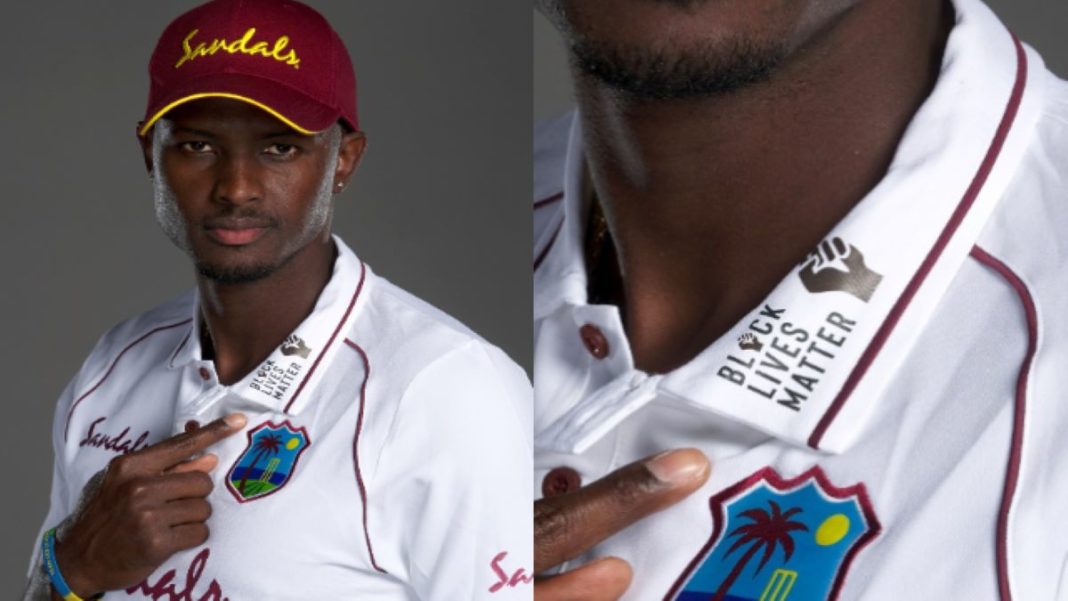 Jason Holder in the new West Indies jersey