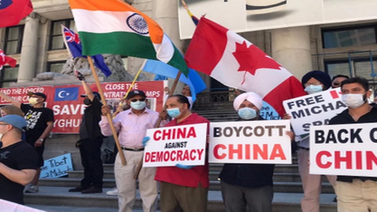 Anti-China protests in Vancouver