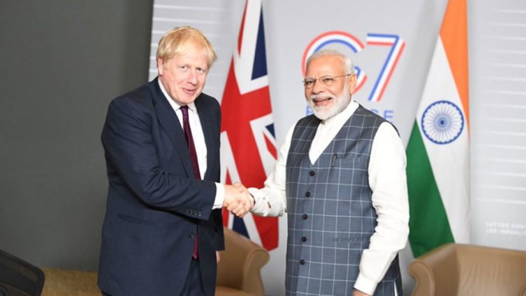 Boris Johnson and Narendra Modi