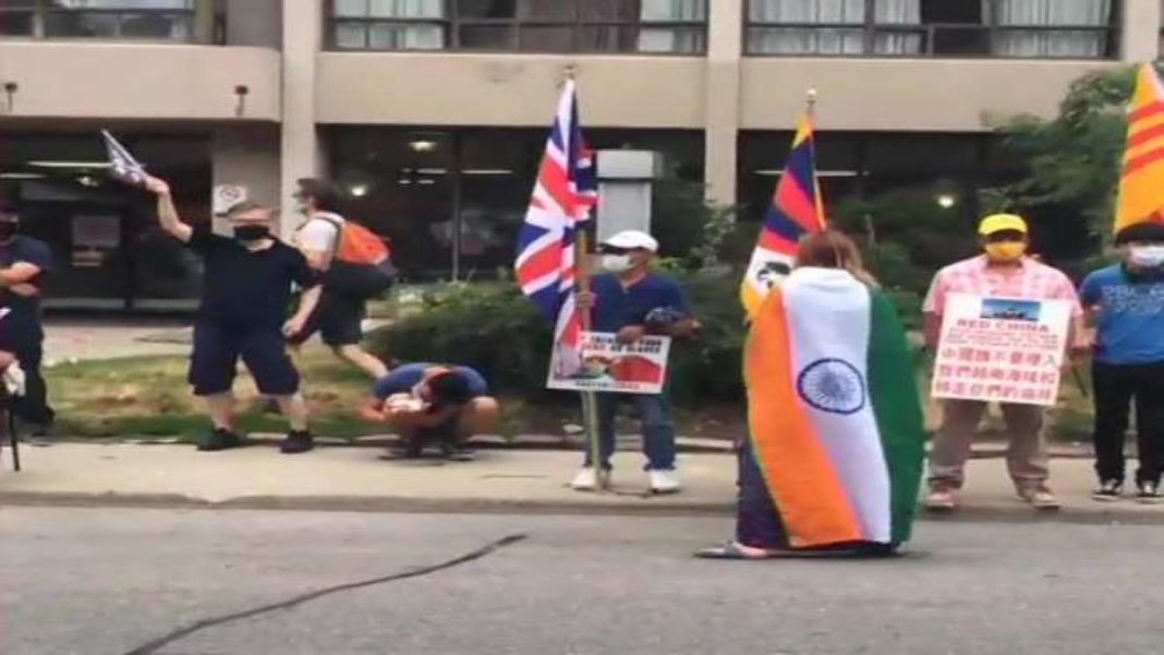 Indian Americans protest China in Washington DC