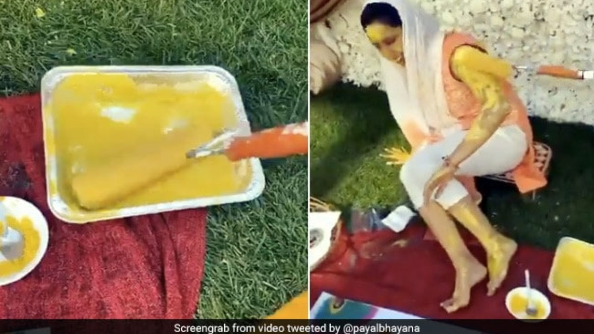 Viral clip showing Haldi ceremony with social distancing