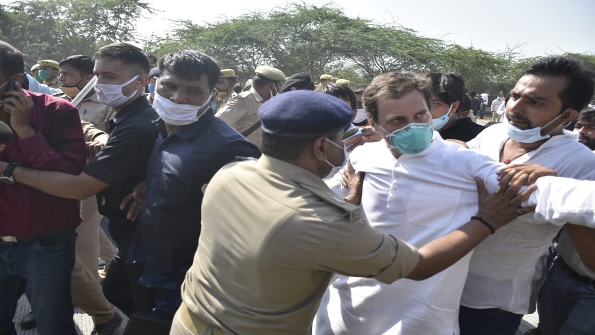 Rahul Gandhi taken into custody