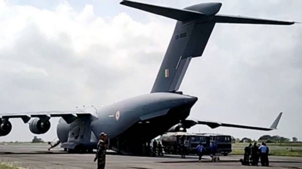 Operation Devi Shakti: IAF plane carrying 24 Indian, 11 Nepalese evacuees lands at Hindon Airport