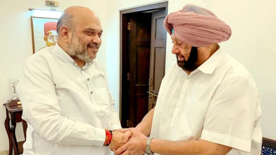 Amit Shah and Captain Amrinder Singh
