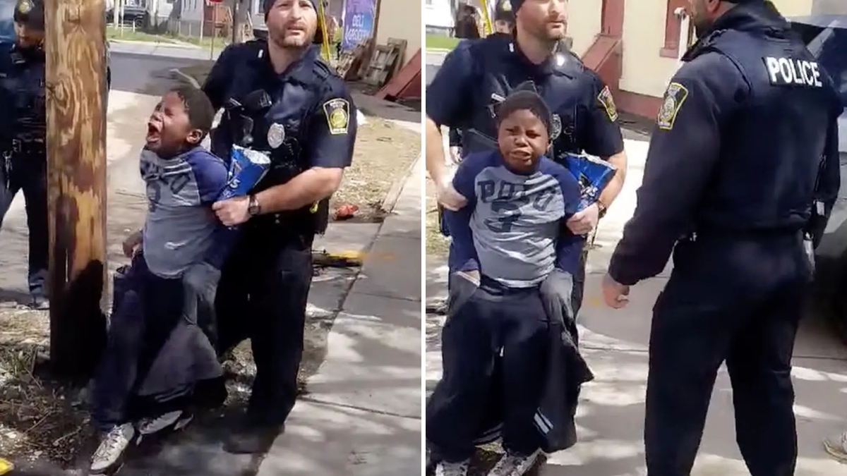 Syracuse cops caught on camera holding an 8-year-old boy arrested for stealing Doritos