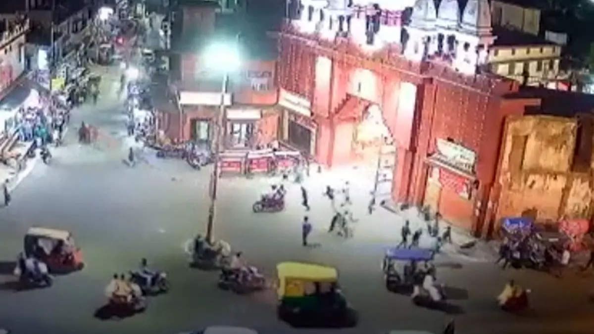 Screengrab from a CCTV footage of the attack