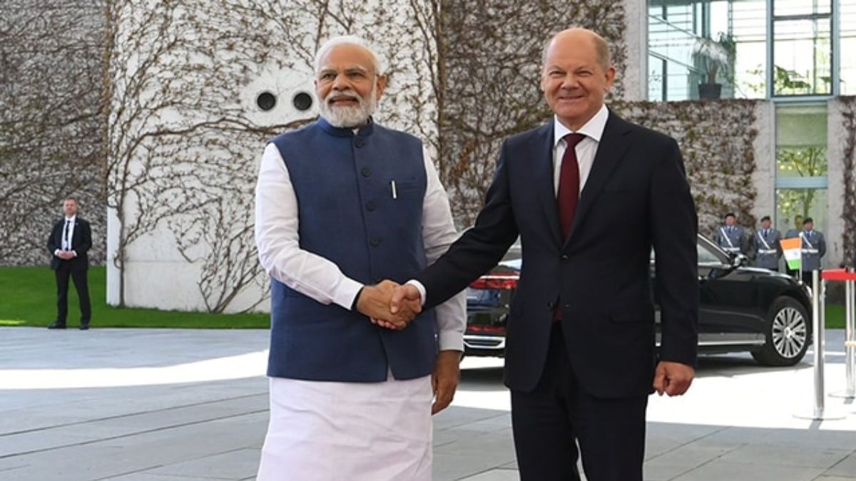 Prime Minister Narendra Modi with German Chancellor Olaf Scholz