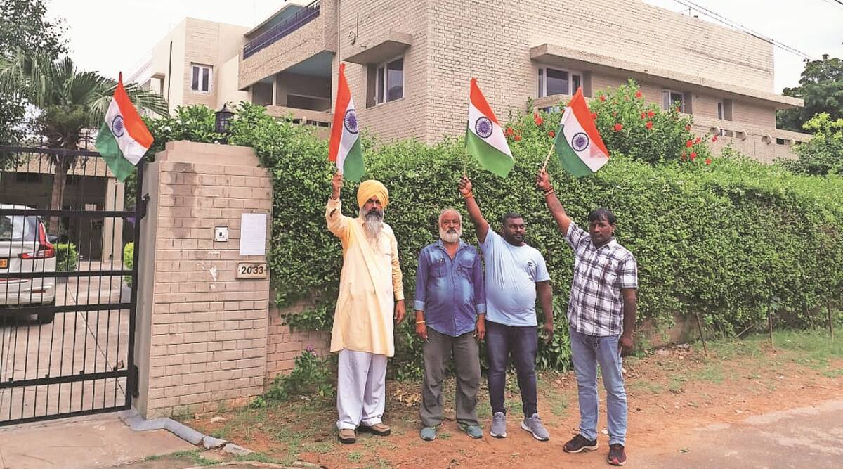 Chandigarh: Tricolour unfurled at Khalistani leader Gurpatwant Pannun’s residence as a part of ‘HAR GHAR TIRANGA’ Campaign