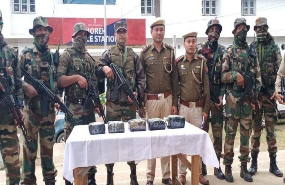 Assam Rifles destroy 1.05 crore rupee marijuana farms