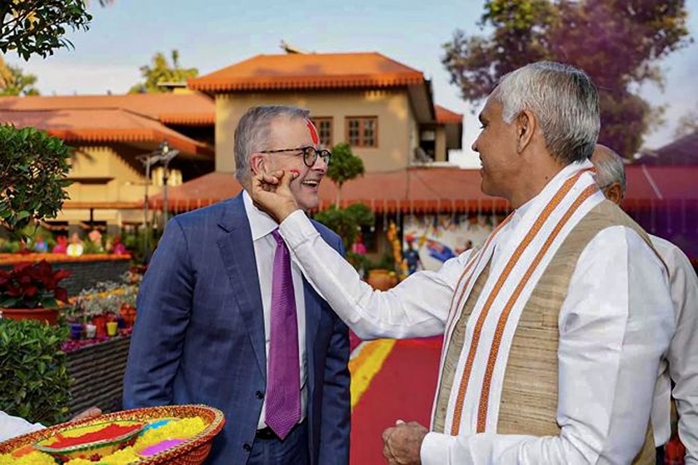 Anthony Albanese celebrates Holi with Gujarat CM and Governor