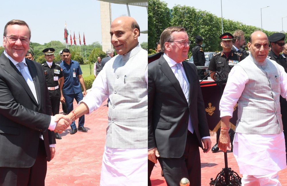 Defence Minister Rajnath Singh meets his German counterpart Pistorius, holds bilateral talks