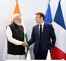 The Prime Minister Shri Narendra Modi meeting with the President of the French Republic Mr. Emmanuel Macron on the sidelines of the G 20 Summit in Rome Italy on October 30 2021 2