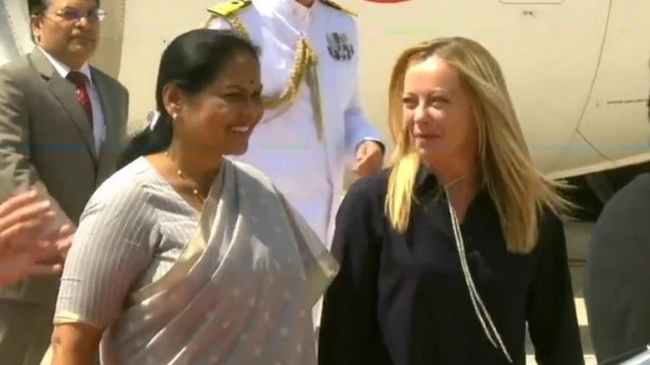 Italy’s Prime Minister Giorgia Meloni Lands in India for the G20 Summit