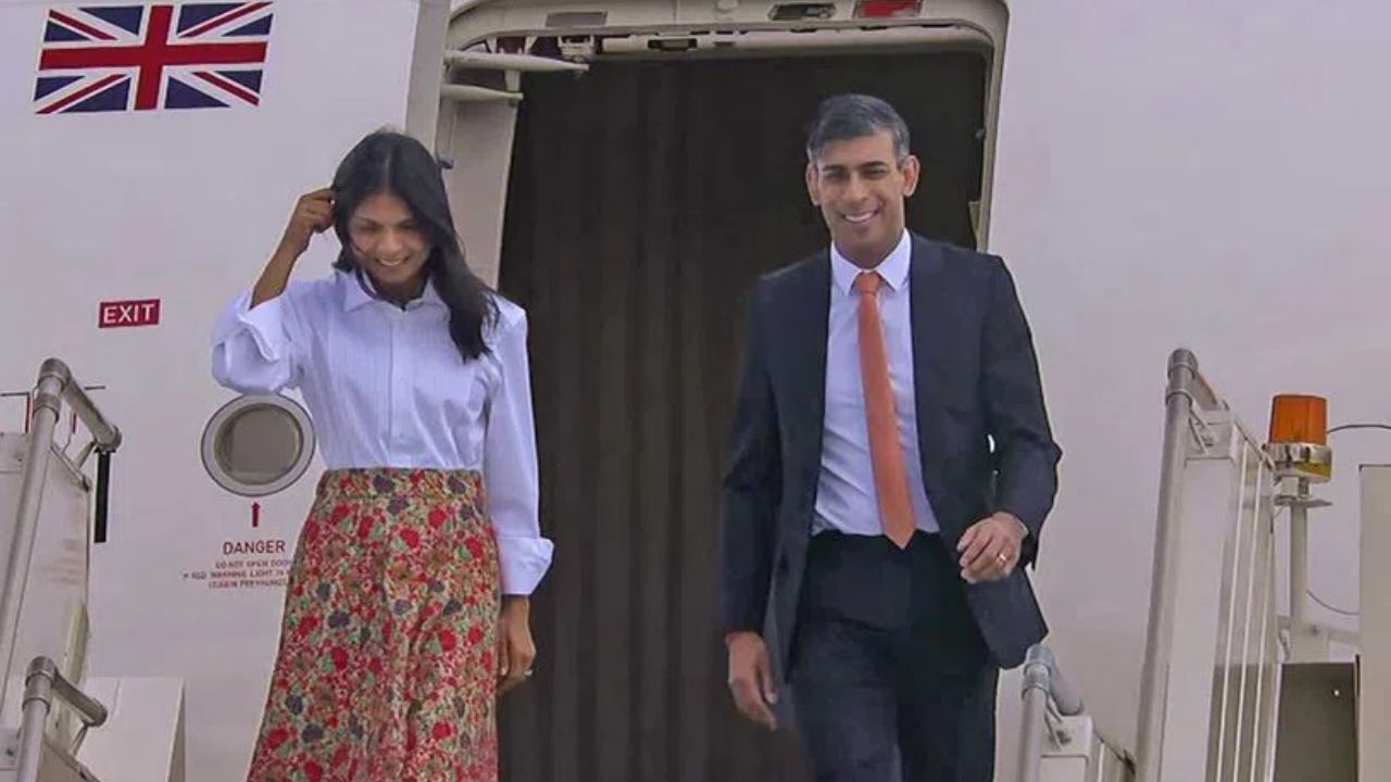 UK Prime Minister Rishi Sunak and His Spouse Arrives in India for G20