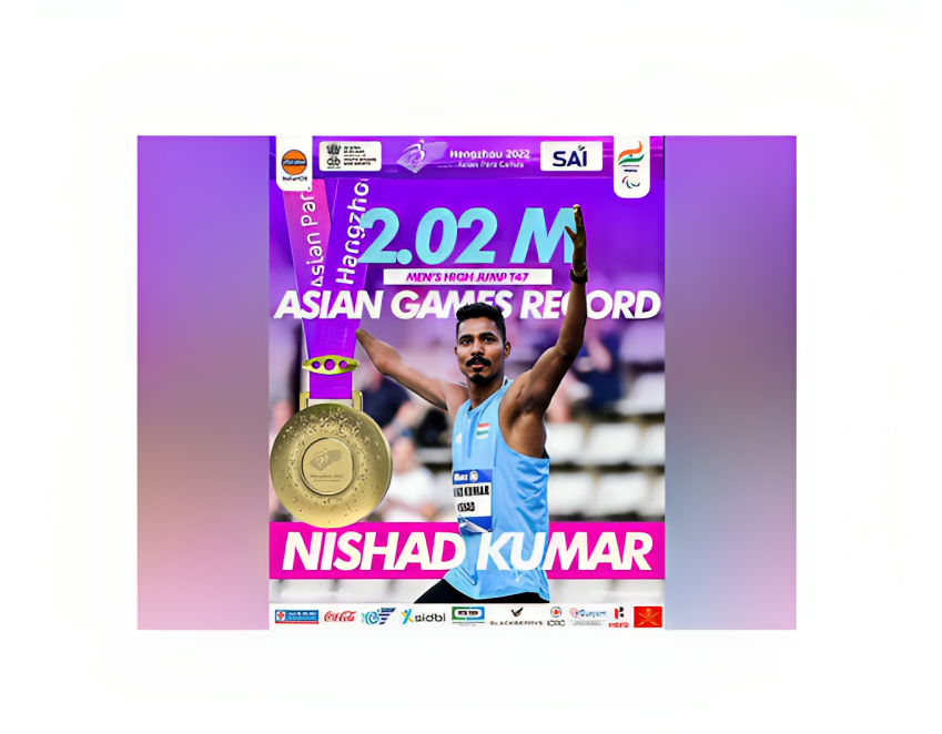 Asian Para Games: Para-Athlete Nishad Kumar Wins Gold in High Jump