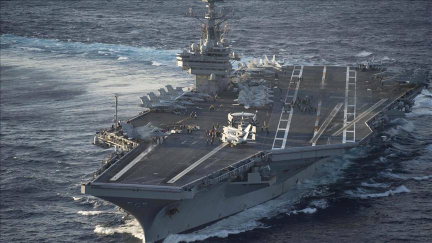 US Navy Aircraft Carrier USS Eisenhower En Route to Mediterranean