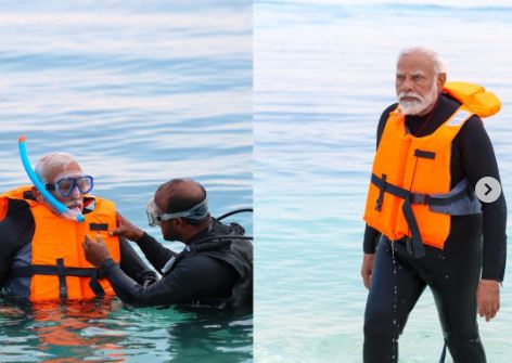 PM Modi’s Lakshadweep Visit: Shares his Snorkelling Experience on X