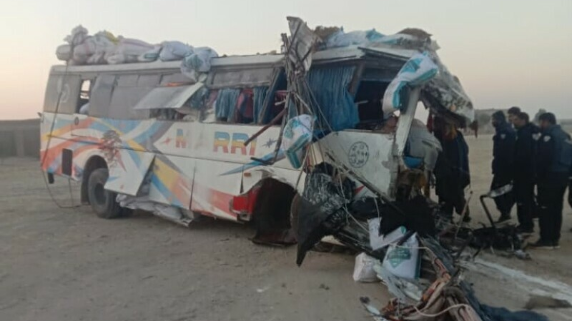 Tragedy in Hub City, Pakistan: Bus Overturn Claims Two Lives, Injures 25