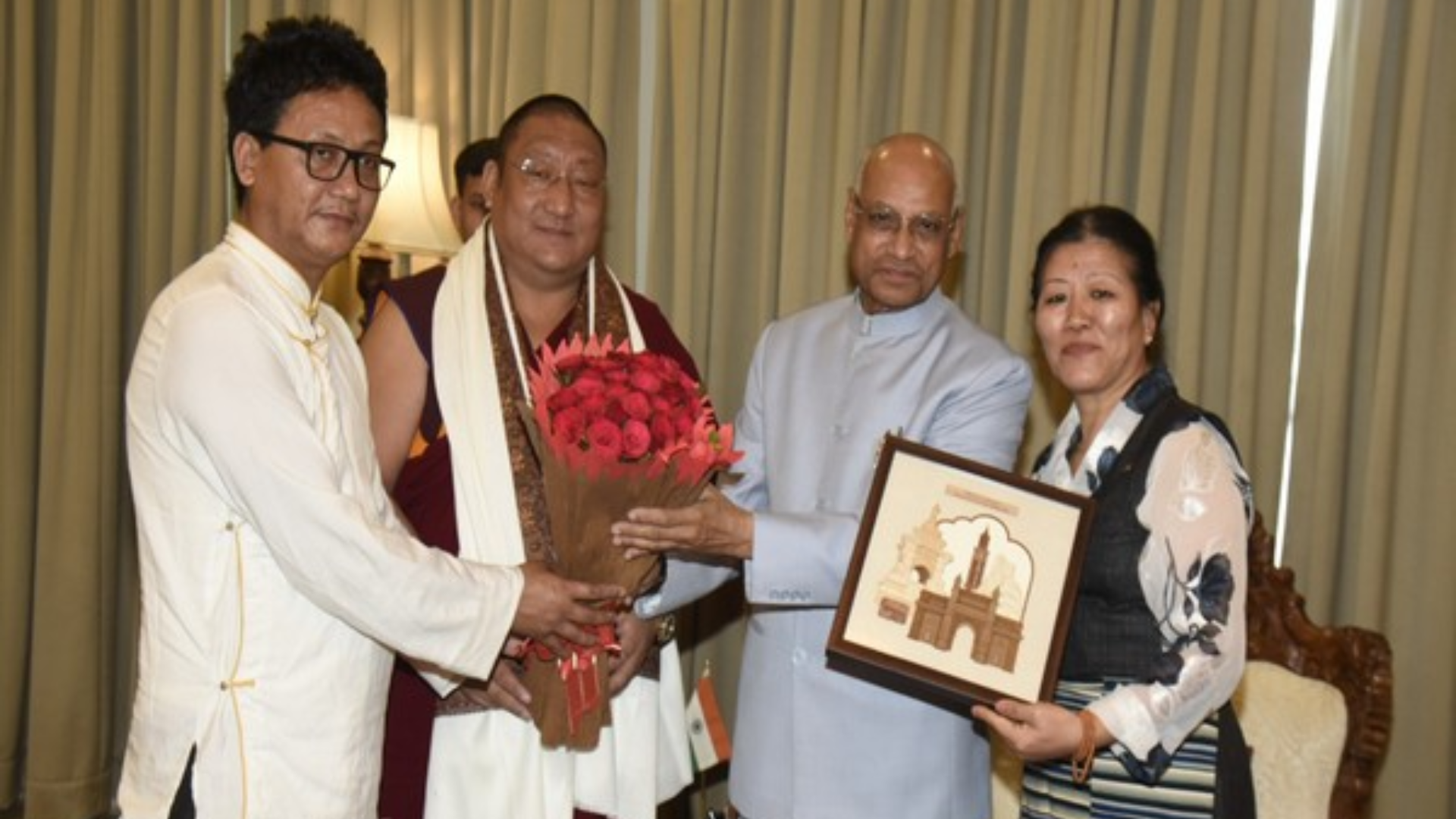 Three exiled Tibetan members of Parliament meet Maharashtra Governor