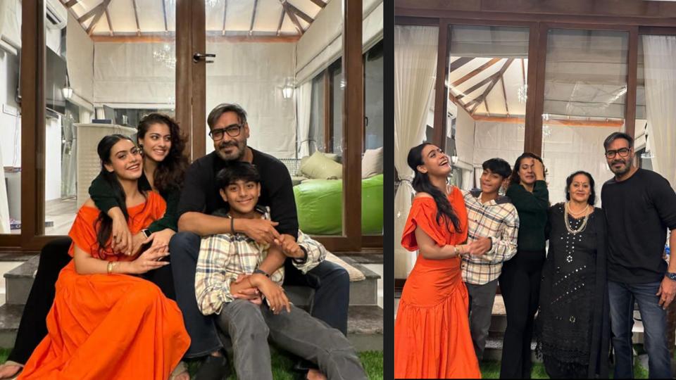Check out this happy family picture of Kajol, Ajay Devgn!