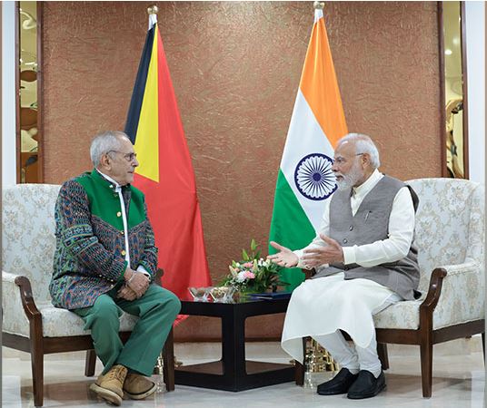 PM Modi Meets Timor-Leste President in Gujarat Talks