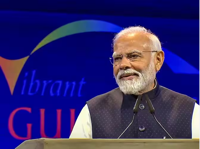 PM Modi Forecasts India in Top Three Global Economies at Vibrant Gujarat Summit