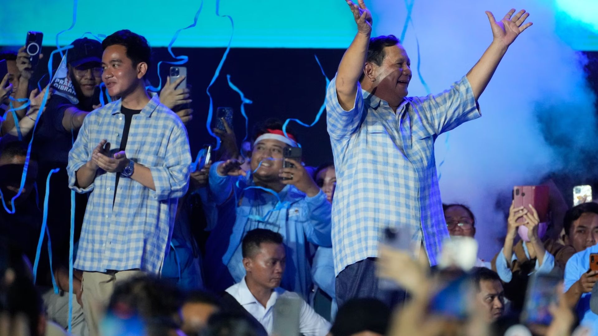 Former army strongman leader declares triumph in Indonesian presidential election