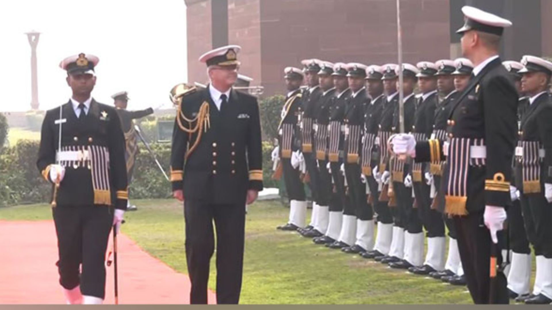 Delhi: New Zealand Navy Chief Admiral David Proctor receives Guard of Honour
