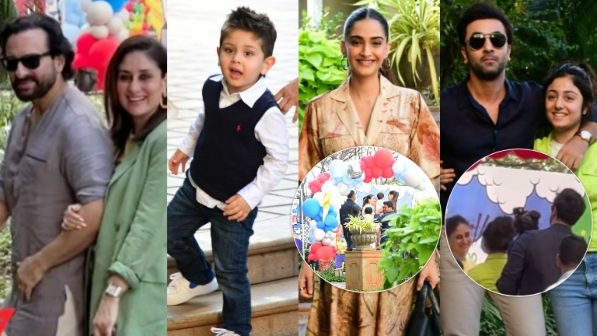 Star-Studded Spider-Man Birthday for Saif-Kareena’s Son Jeh; Ranbir Kapoor and Sonam Kapoor Join the Celebration