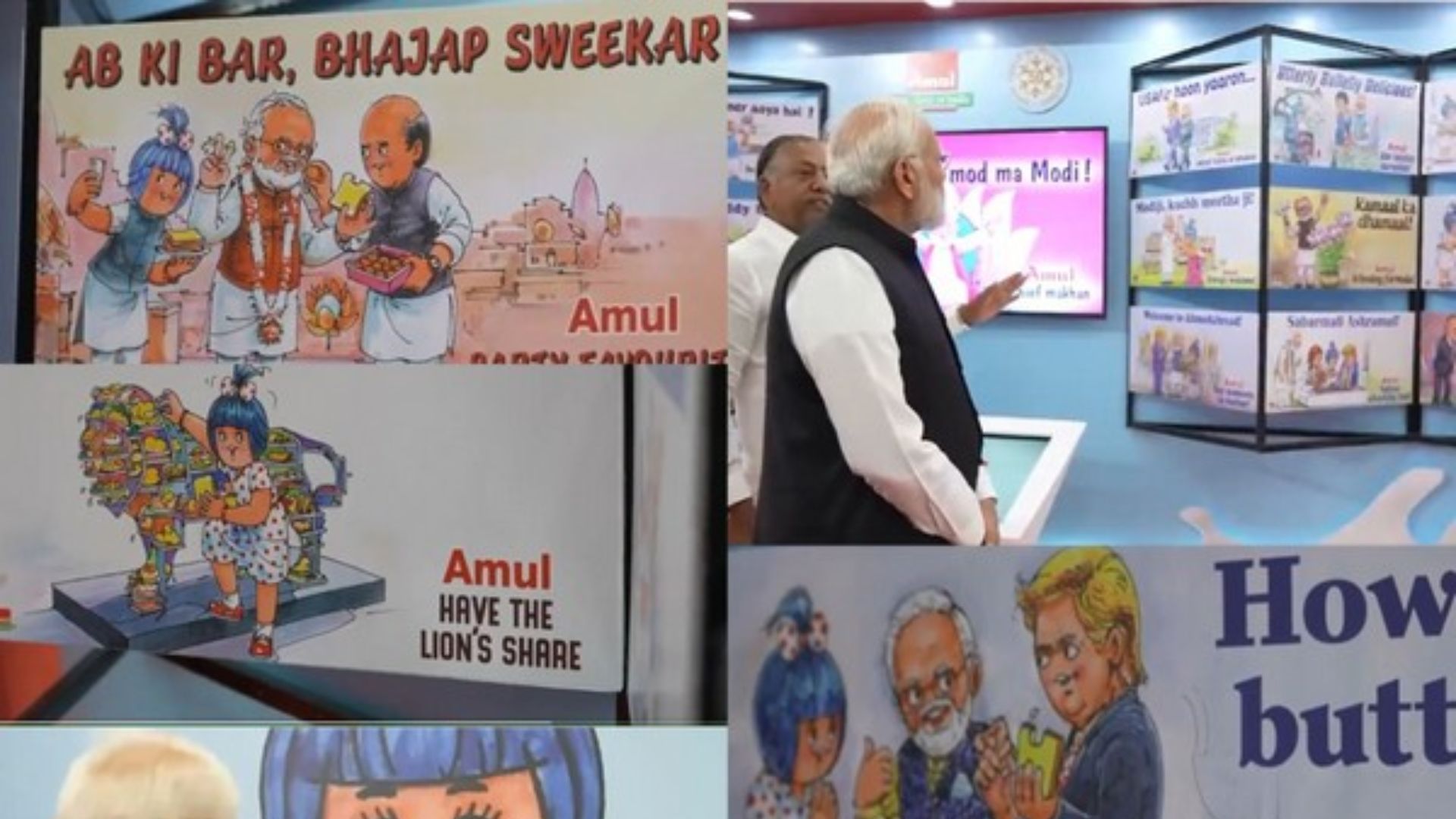 Amul's Latest Advertisements Delight Audiences with Depictions of PM Modi, BJP, and Government Programs