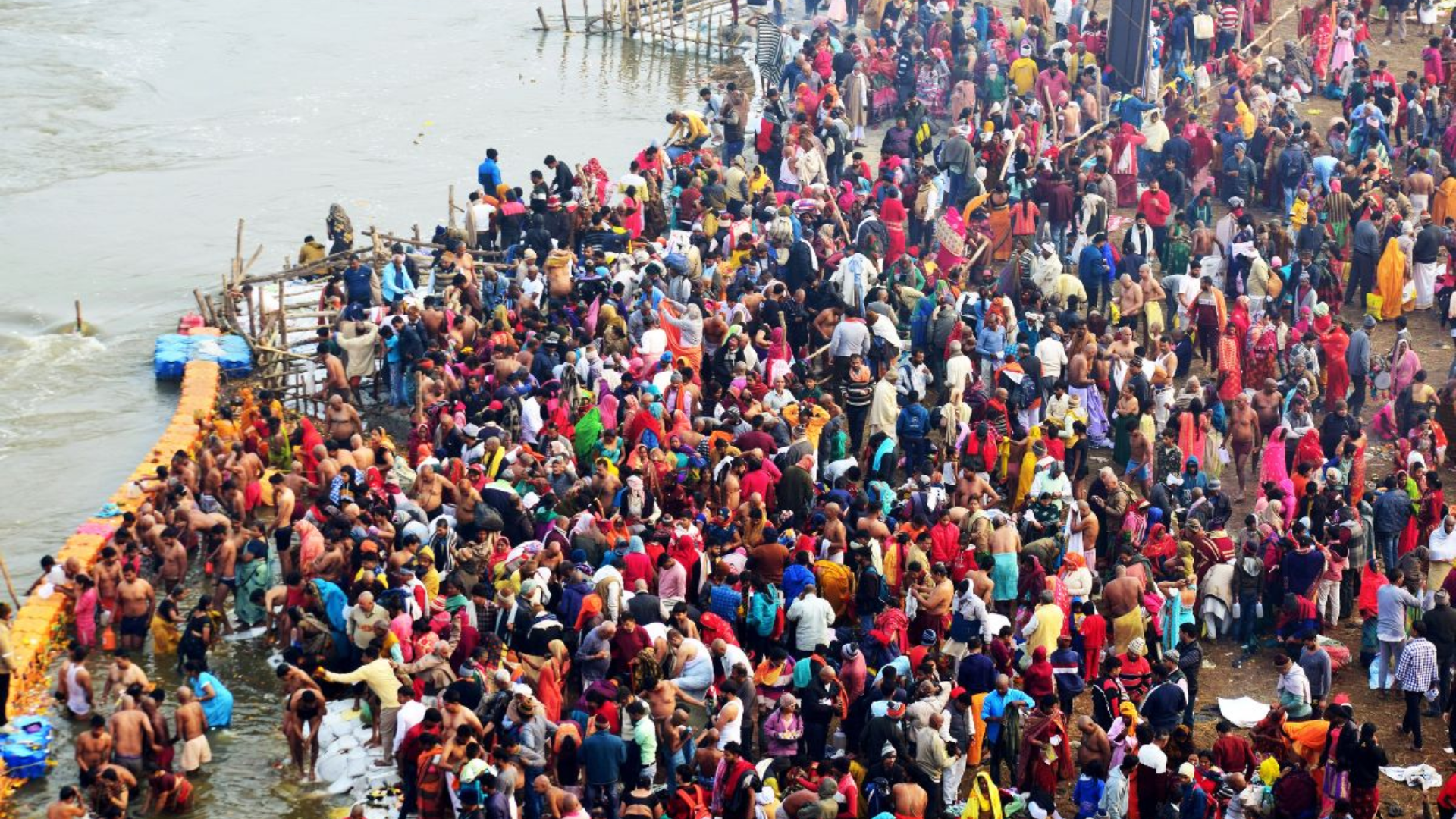 Devotees In UP Take Holy Dip at Sangam On Magh Purnima