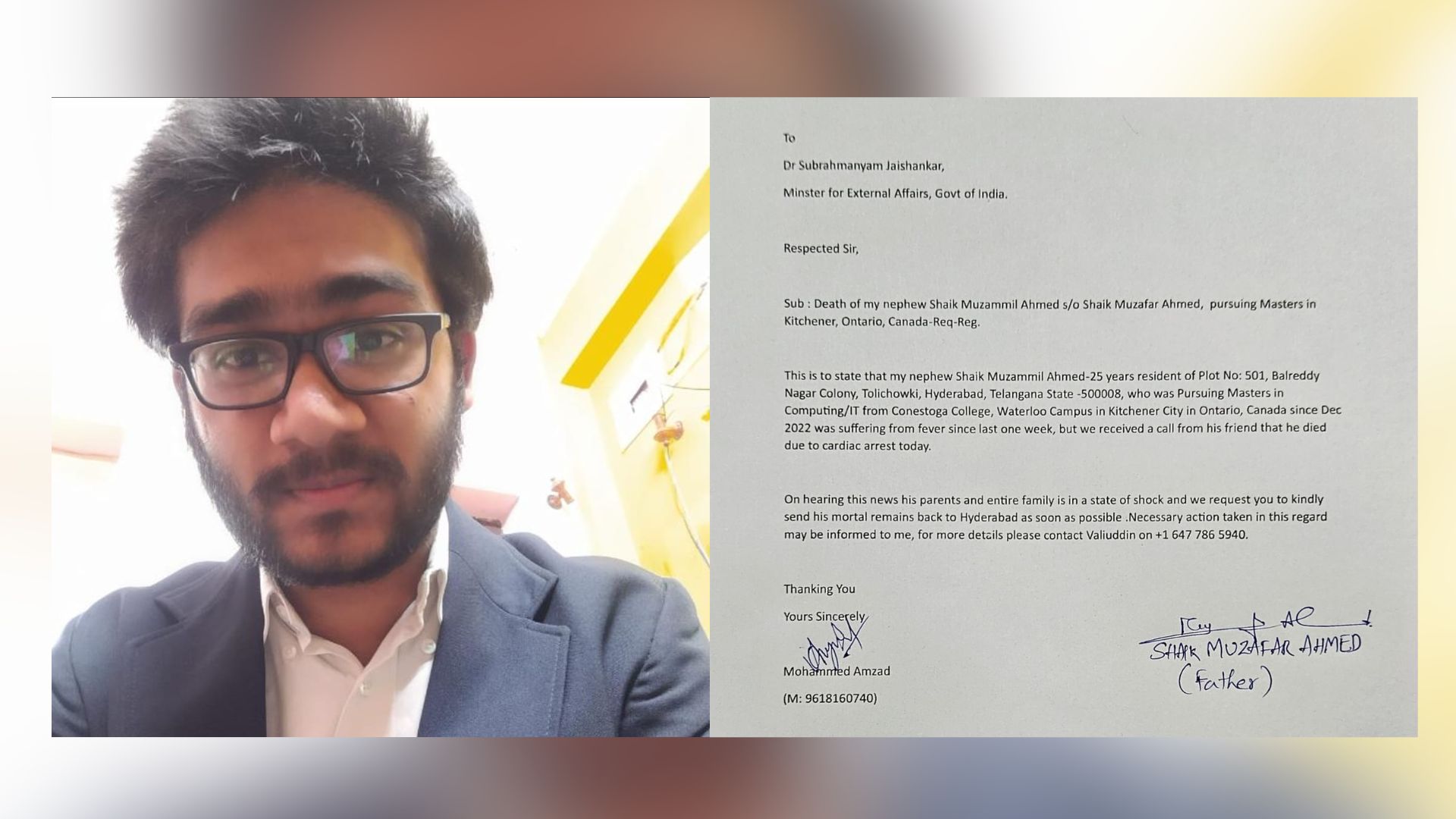 Indian Student Dies in Canada, Family Seeks Help from Indian Government