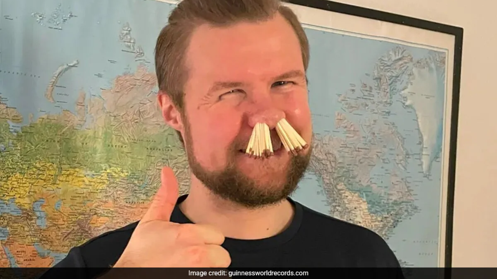 Danish Man Sets Guinness World Record by Stuffing 68 Matchsticks into Nostrils