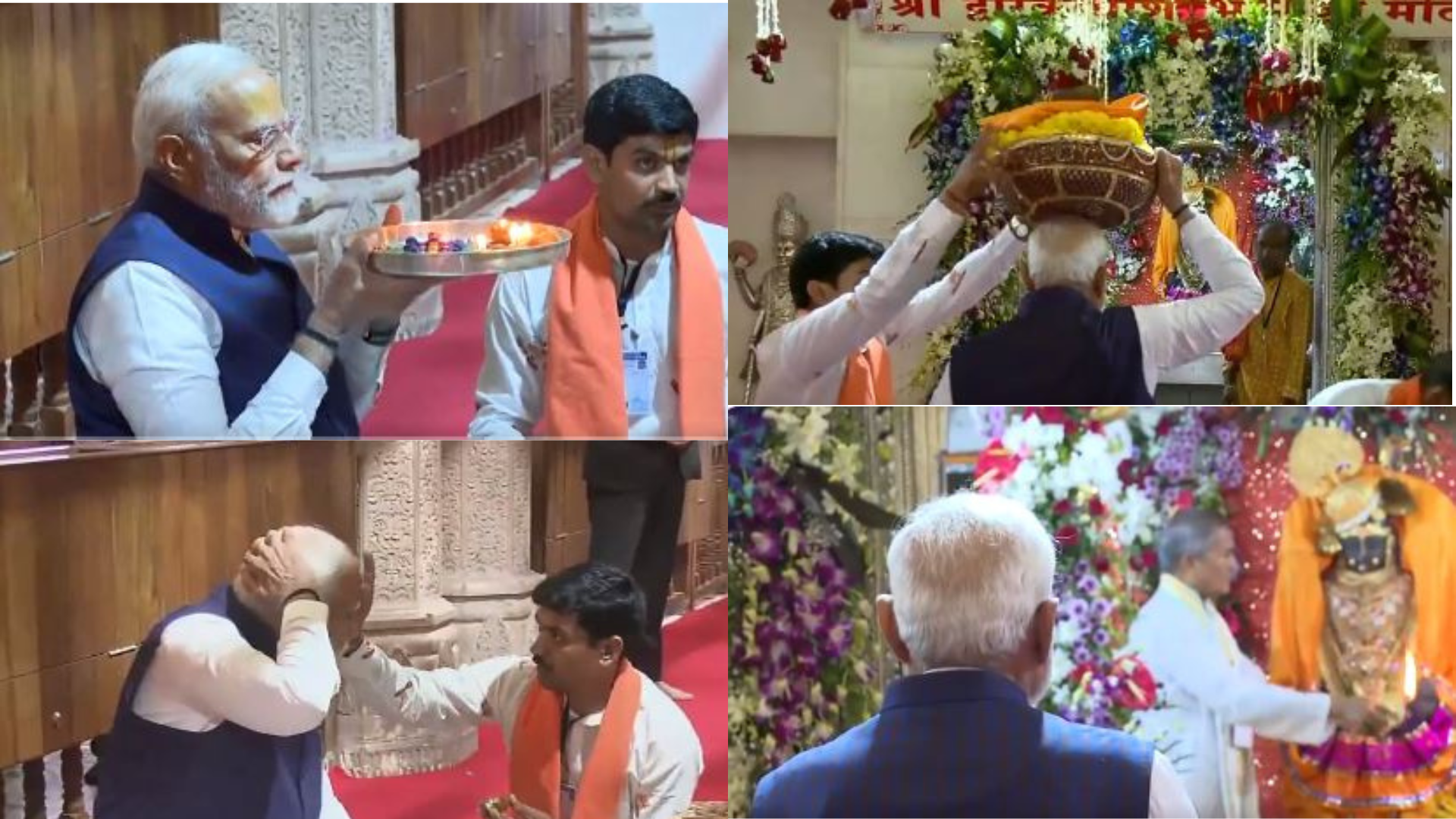 Prime Minister Narendra Modi Performs Pooja and Darshan at Beyt Dwarka Temple