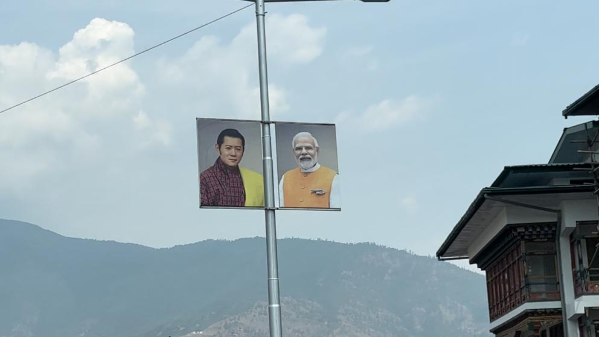 Posters Displayed in Bhutan to Greet PM Modi