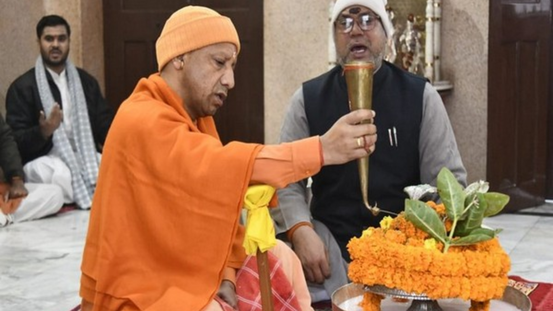 CM Yogi Adityanath Conducts ‘Rudrabhishek’ Ceremony At Gorakhnath Temple