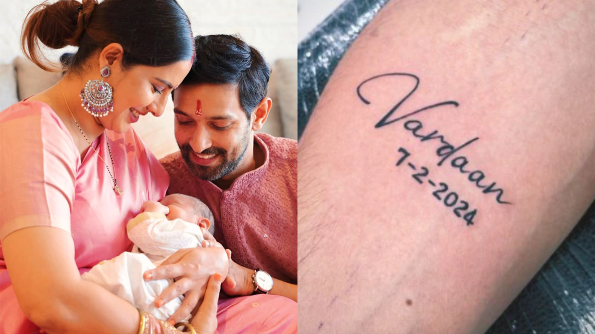Vikrant Massey Gets A Tattoo Of His Newborn Son Vardaan’s Name And DOB: “Addition Or Addiction?”