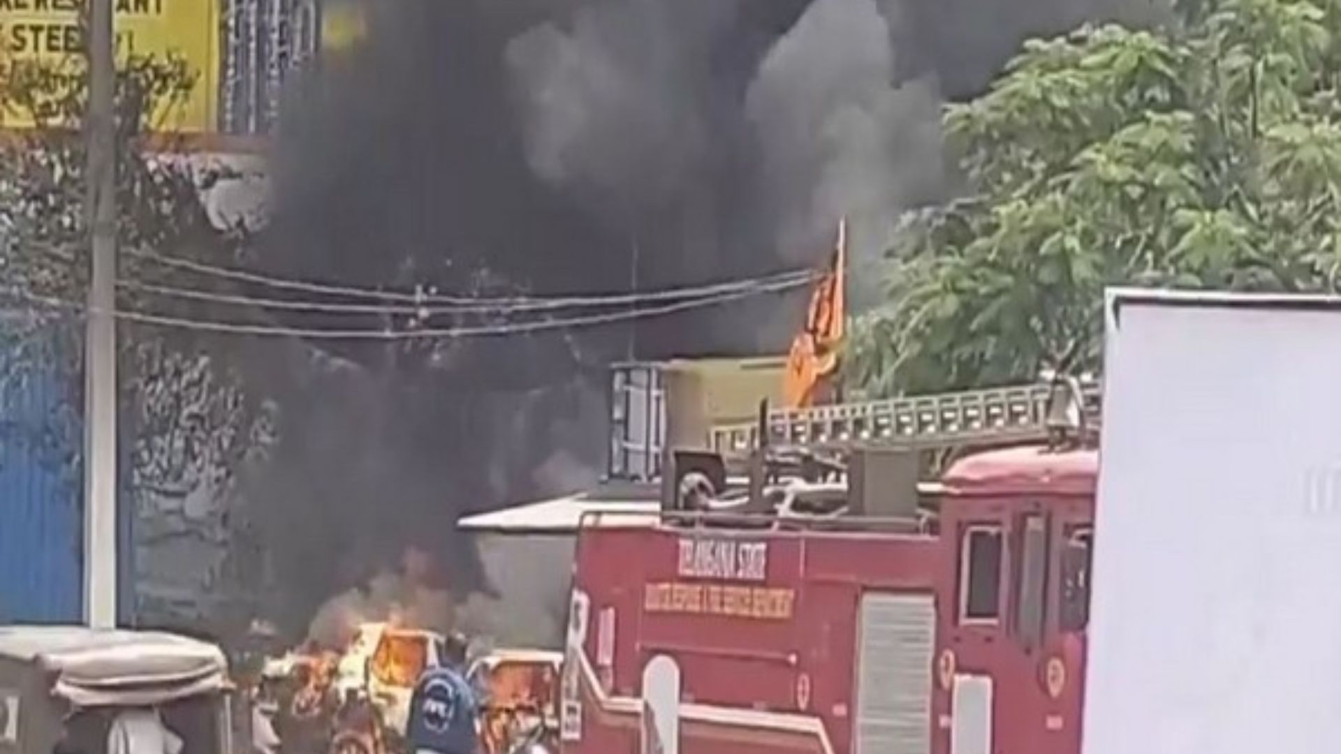 Telangana: Fire breaks out at mechanic’s shed in Sangareddy