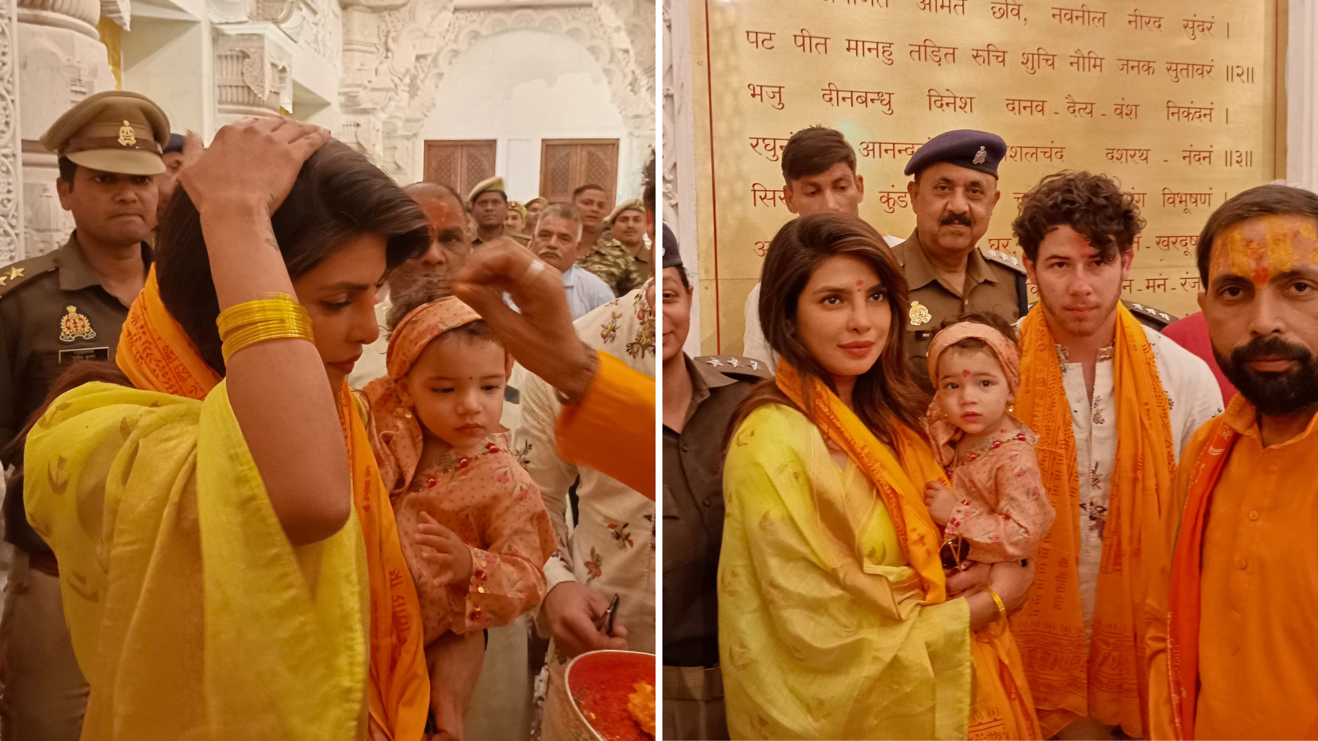 Priyanka Chopra Seeks Blessings At Ram Temple In Ayodhya With Husband Nick Jonas And Daughter Maltie Marie- See Pics!