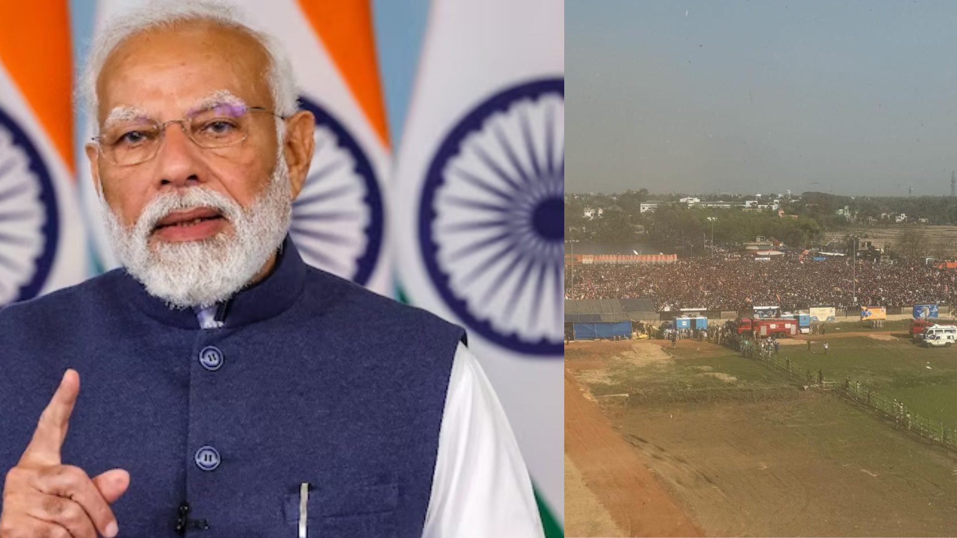Massive Turnout as PM Modi Unveils ₹17,600 Crore Developmental Projects in Jharkhand’s Sindri