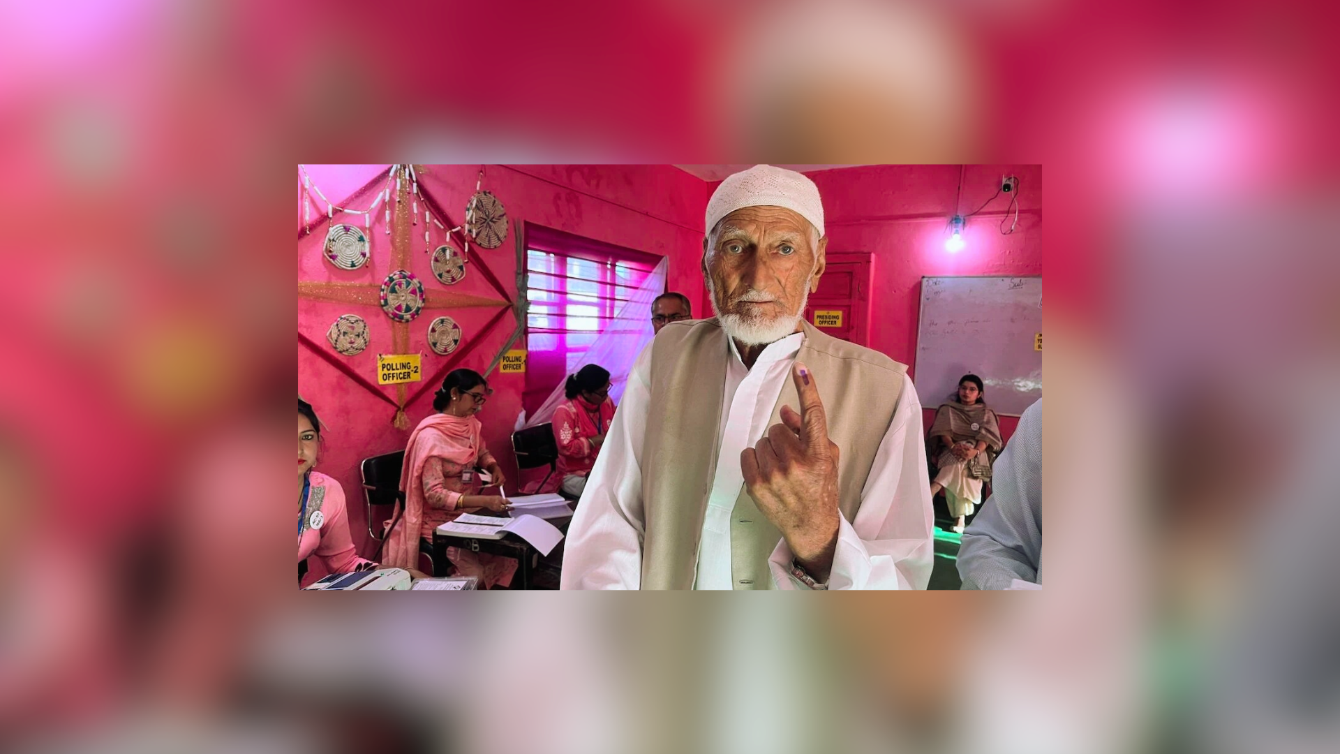 102-Year-Old Man Casts Vote In Jammu Parliamentary Constituency