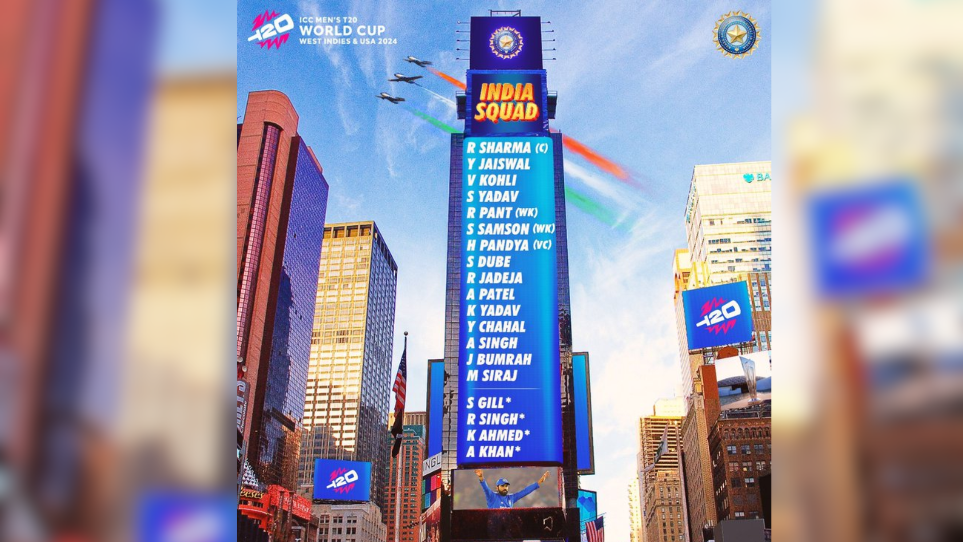 ICC Men’s T20 World Cup 2024: BCCI Announces India’s Squad