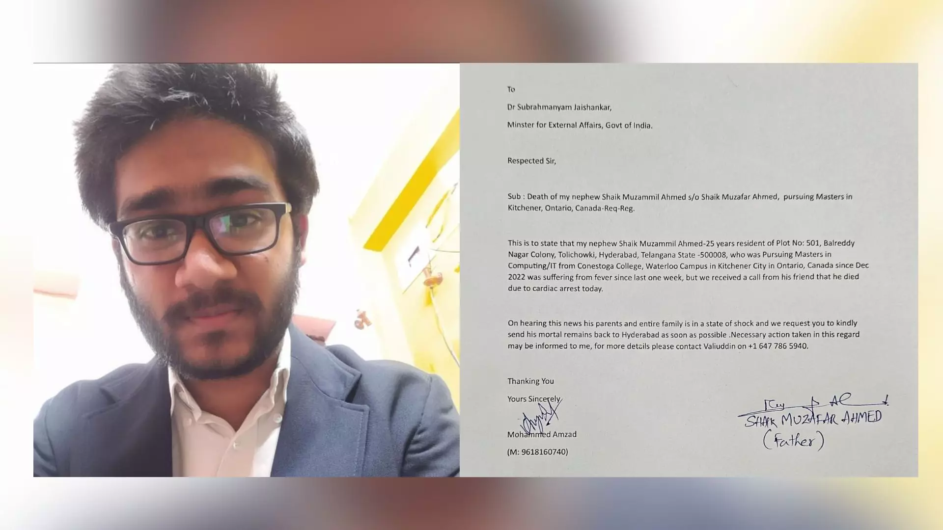 Indian Student Fatally Shot Dead in Vancouver, Family Seeks Assistance for Repatriation