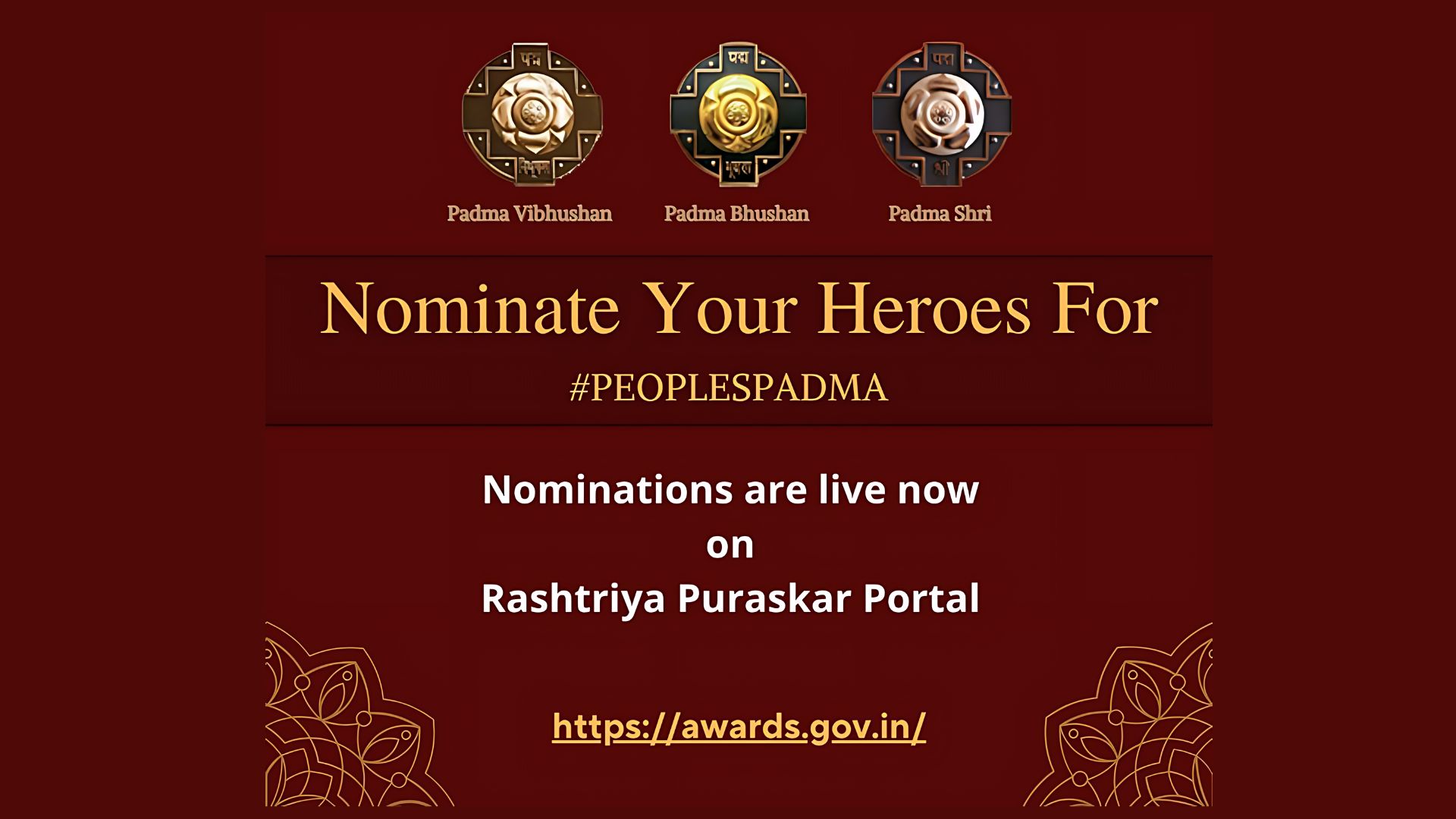 Padma Awards 2025 Nomination Process Opens, Deadline Set for September 15