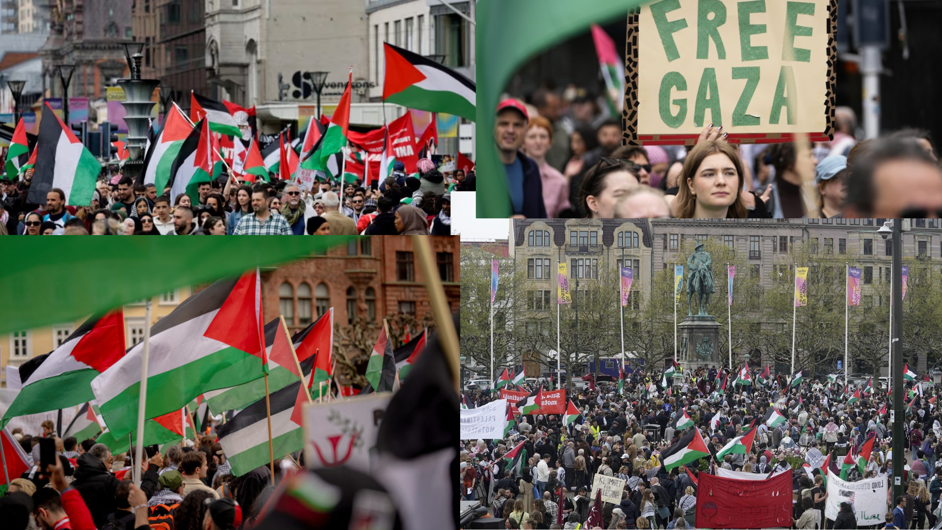 Pro-Palestinian Demonstrators Rally In Malmo Opposing Israel’s Eurovision Involvement