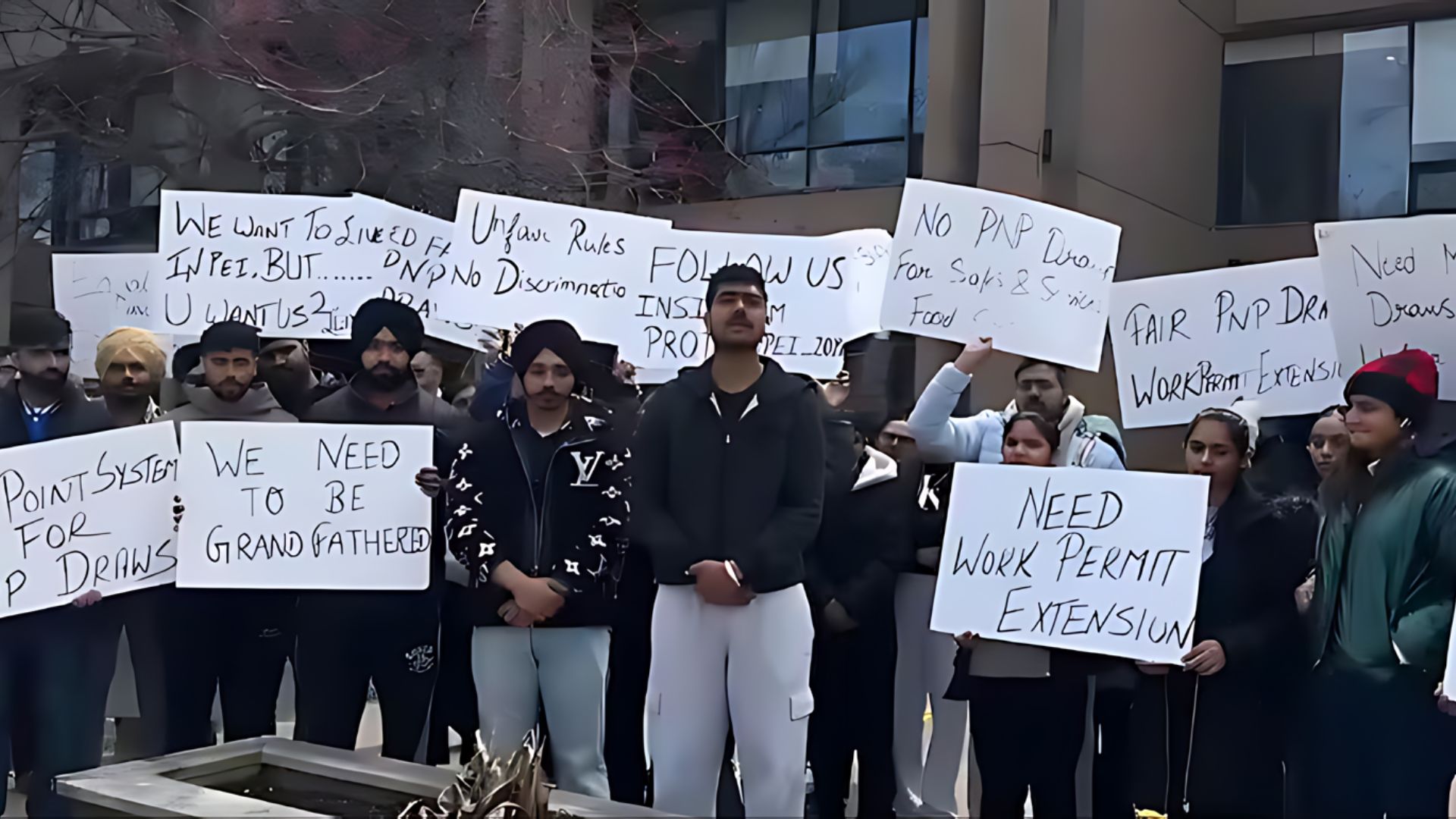 Indian Students Protest Against Canadian Government Over Policy Changes