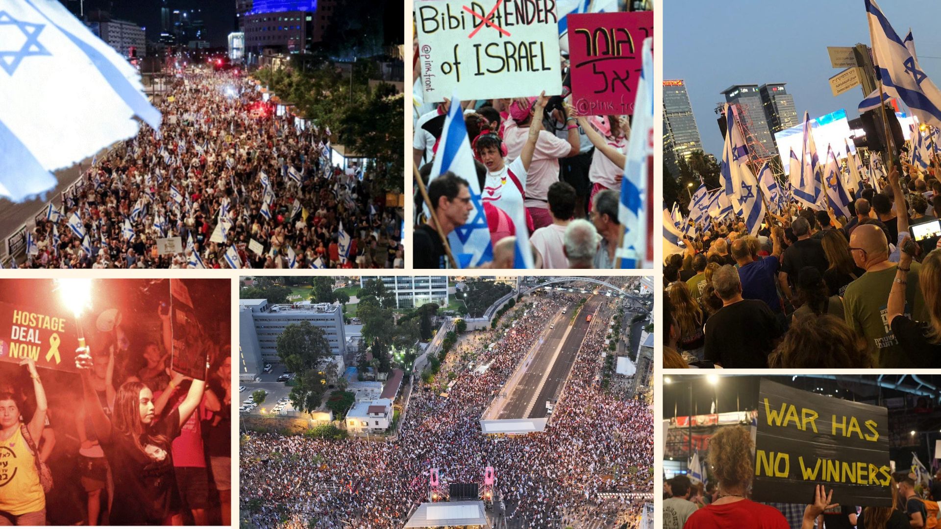 Israeli anti-government protesters rally in Tel Aviv, demanding the release of hostages and a change of government