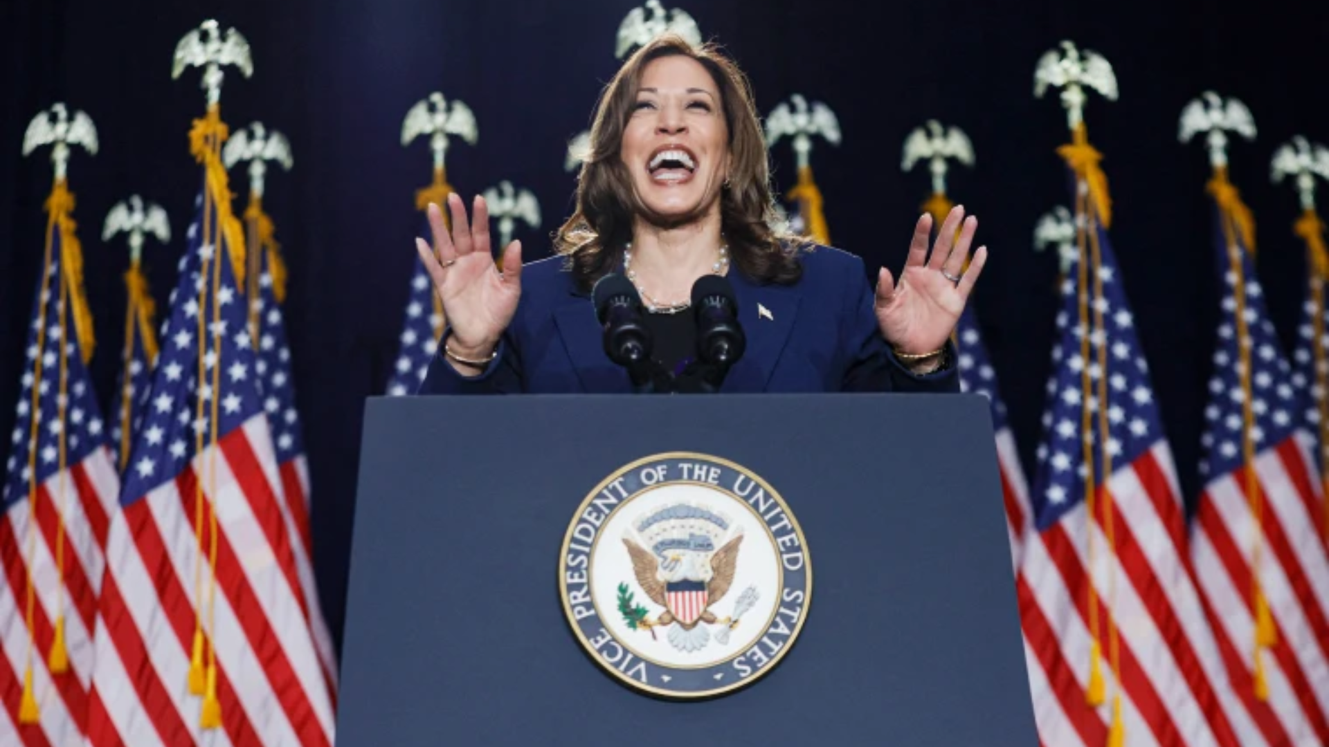 Kamala Harris Holds Her First Political Rally, Criticized Trump