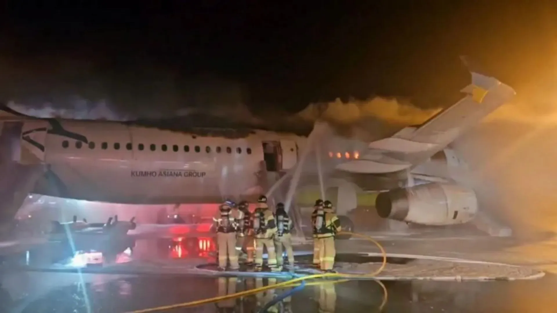 Fire Breaks Out on Air Busan Flight, Prompting Emergency Evacuation of 176 People At Gimhae International Airport South Korea